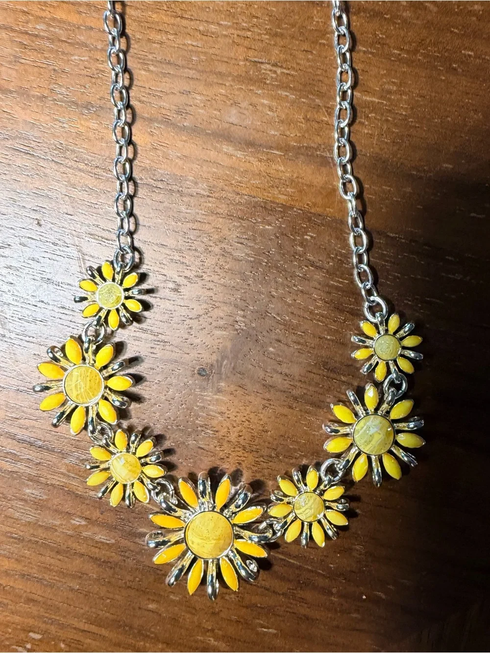 Bright Yellow Daisy Pendant Necklace - Unbranded